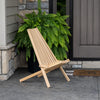 Handcrafted folding chair made of solid cypress wood, designed for comfort and durability, perfect for outdoor use in Home & Decor, Camping, and Outdoor Furniture collections.