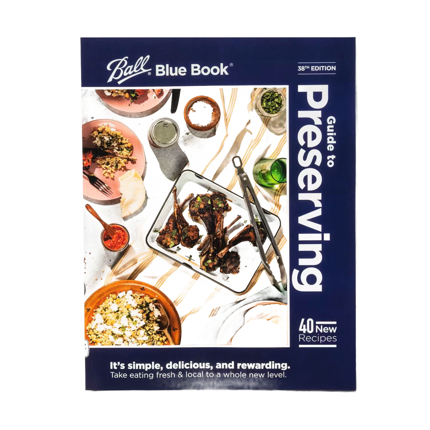 Hardcover cookbook featuring food preservation and canning recipes, highlighting fresh and local ingredients with 40 new recipes, part of USA Made and Best Sellers collections.