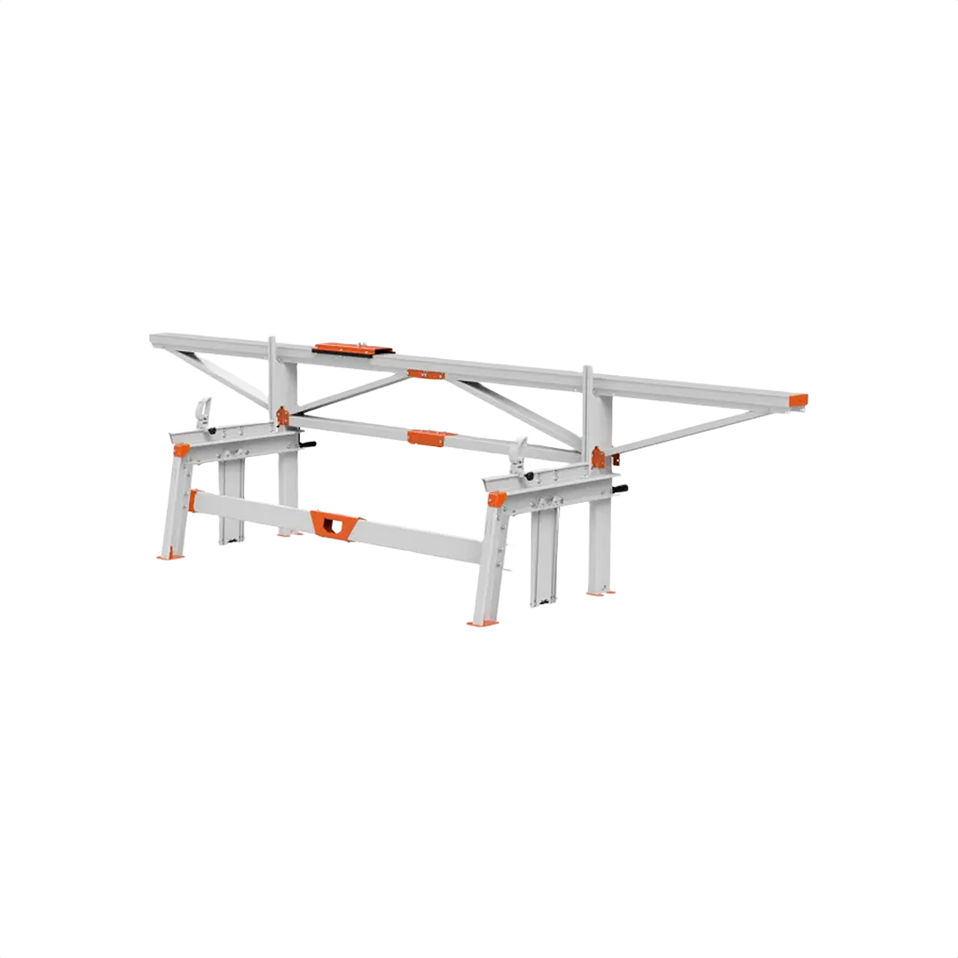 Sturdy steel frame sawmill stand designed to support large logs during cutting, featuring orange accents, part of Farm, Garden & Tool, Wood Cutting and Hauling, and Best Sellers collections.