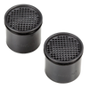 Two black cylindrical replacement carbon filters with perforated tops designed for LifeStraw Stainless Steel water filter, featured in Camping, Emergency Supplies, and Water Treatment collections.