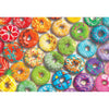 Colorful assortment of decorated donuts with various frosting, sprinkles, and patterns, featured in a playful puzzle image from Toys, Books & Games and Children’s Toys collections.