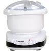 Compact white kitchen stand mixer with clear plastic lid and 6-speed dial, designed for baking and bread making, part of Kitchen & Food, Baking Supplies, and Best Sellers collections.
