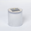 Inflatable solar candle with frosted translucent body and built-in solar panel on top, designed for safe, flameless lighting in outdoor, camping, and emergency settings.