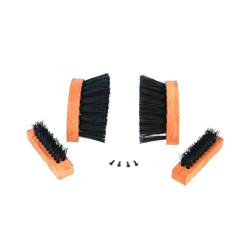 Set of replacement nylon brushes with wooden bases and mounting screws, designed for effective shoe cleaning, featured in Home & Decor, Household Cleaning, and Cleaning Utensils collections.