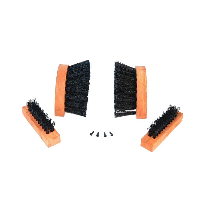 Set of replacement nylon brushes with wooden bases and mounting screws, designed for effective shoe cleaning, featured in Home & Decor, Household Cleaning, and Cleaning Utensils collections.