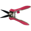 Compact pink garden snips with spring-action steel blades and ergonomic handles, designed for detailed trimming in Farm, Garden & Tool, Garden Accessories, and Lawncare collections.