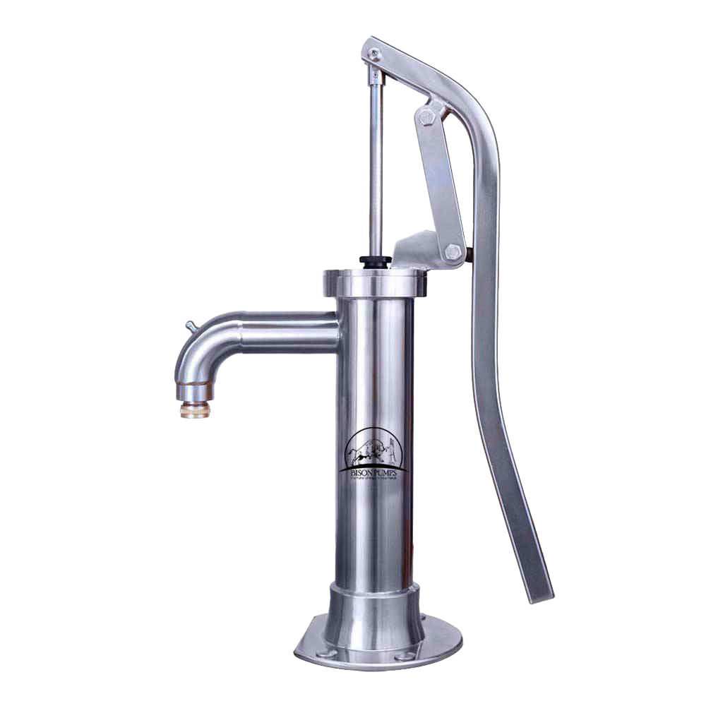 Handcrafted stainless steel shallow well pump with rust-proof 304 stainless steel pipe, designed for easy countertop installation, featured in Appliances, USA Made, and Water Pumps collections.