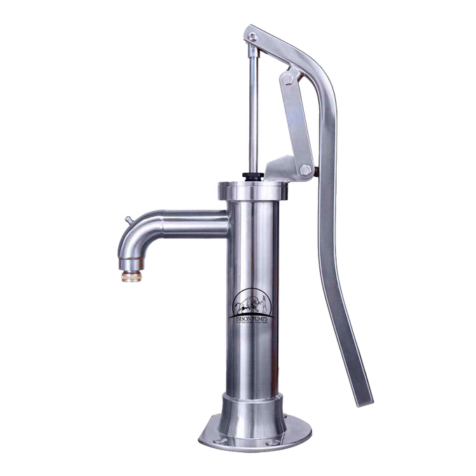 Handcrafted stainless steel shallow well pump with rust-proof 304 stainless steel pipe, designed for easy countertop installation, featured in Appliances, USA Made, and Water Pumps collections.