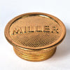 Polished solid brass filler cap with embossed name, designed for oil lamp fittings, part of Lamps & Lighting and Lamp Burners and Collars collections.
