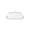 Classic white porcelain butter dish with knob, handcrafted and oven-safe, ideal for Kitchen & Food, Specialty Equipment, Making Butter, Storage and Serving, Best Sellers, and Promo Eligible collections.