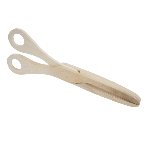 German-Made Maple Scissor Tongs