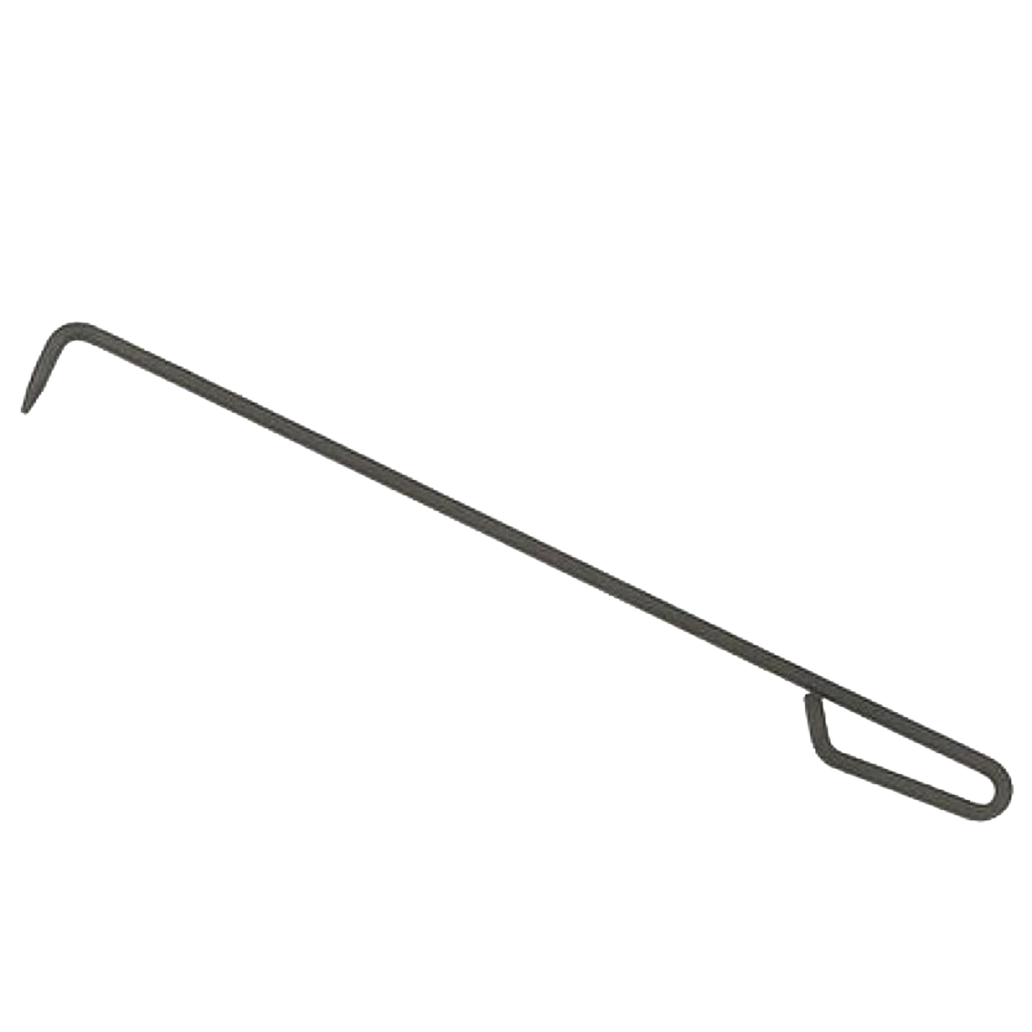 Handcrafted steel fire poker with a loop handle, made in USA by Amish artisans, designed for safely managing logs and embers in home fireplaces and outdoor fires, featured in Stoves and Hearth Accessories collections.