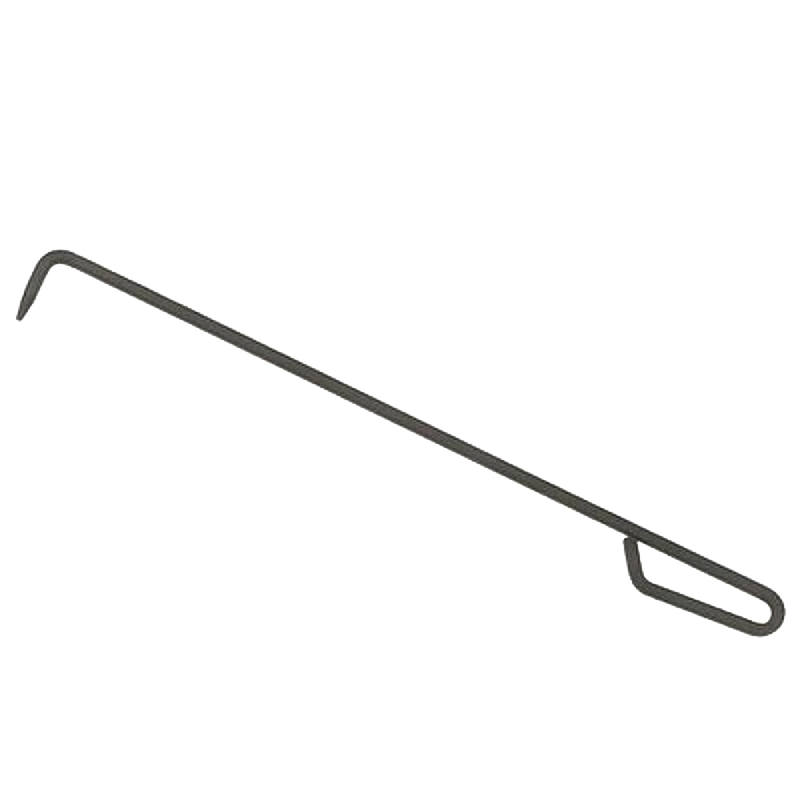 Handcrafted steel fire poker with a loop handle, made in USA by Amish artisans, designed for safely managing logs and embers in home fireplaces and outdoor fires, featured in Stoves and Hearth Accessories collections.