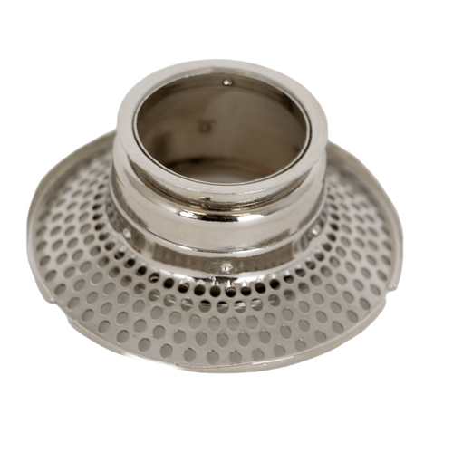 Handcrafted polished metal outer wick tube with perforated design, compatible with various oil lamp burners, ideal for Lamps & Lighting, Parts and Accessories, Wicks and Mantles, Best Sellers, and Promo Eligible collections.