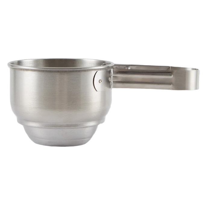 Stainless steel vintage-style flour sifter with easy one-handed operation and dishwasher safe design, ideal for Kitchen & Food, Cookware, Baking Supplies, and Kitchen Gadgets collections.