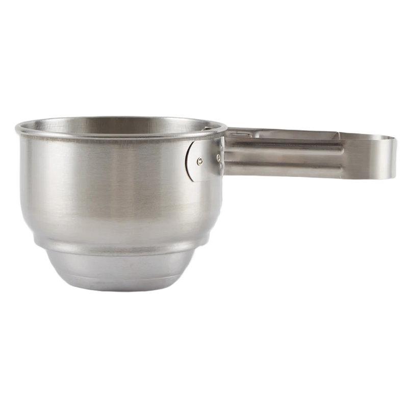 Stainless steel vintage-style flour sifter with easy one-handed operation and dishwasher safe design, ideal for Kitchen & Food, Cookware, Baking Supplies, and Kitchen Gadgets collections.