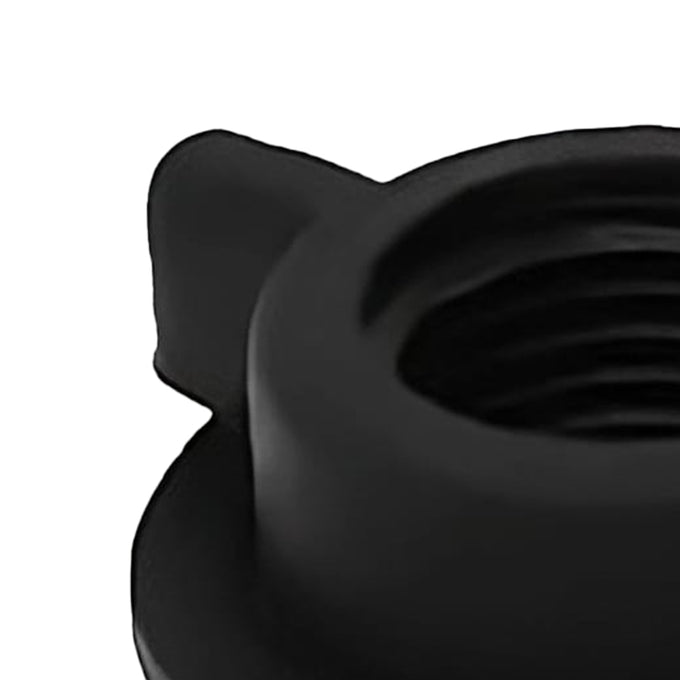 Close-up of a handcrafted black plastic replacement tap for gravity water filters, designed for durability and easy installation, suitable for Appliances, Emergency Supplies, and Water Heating collections.