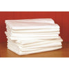 Stacked set of ten lint-free, 100% cotton flour sack towels in natural white, perfect for gentle cleaning tasks in kitchen, household, and homesteading settings.