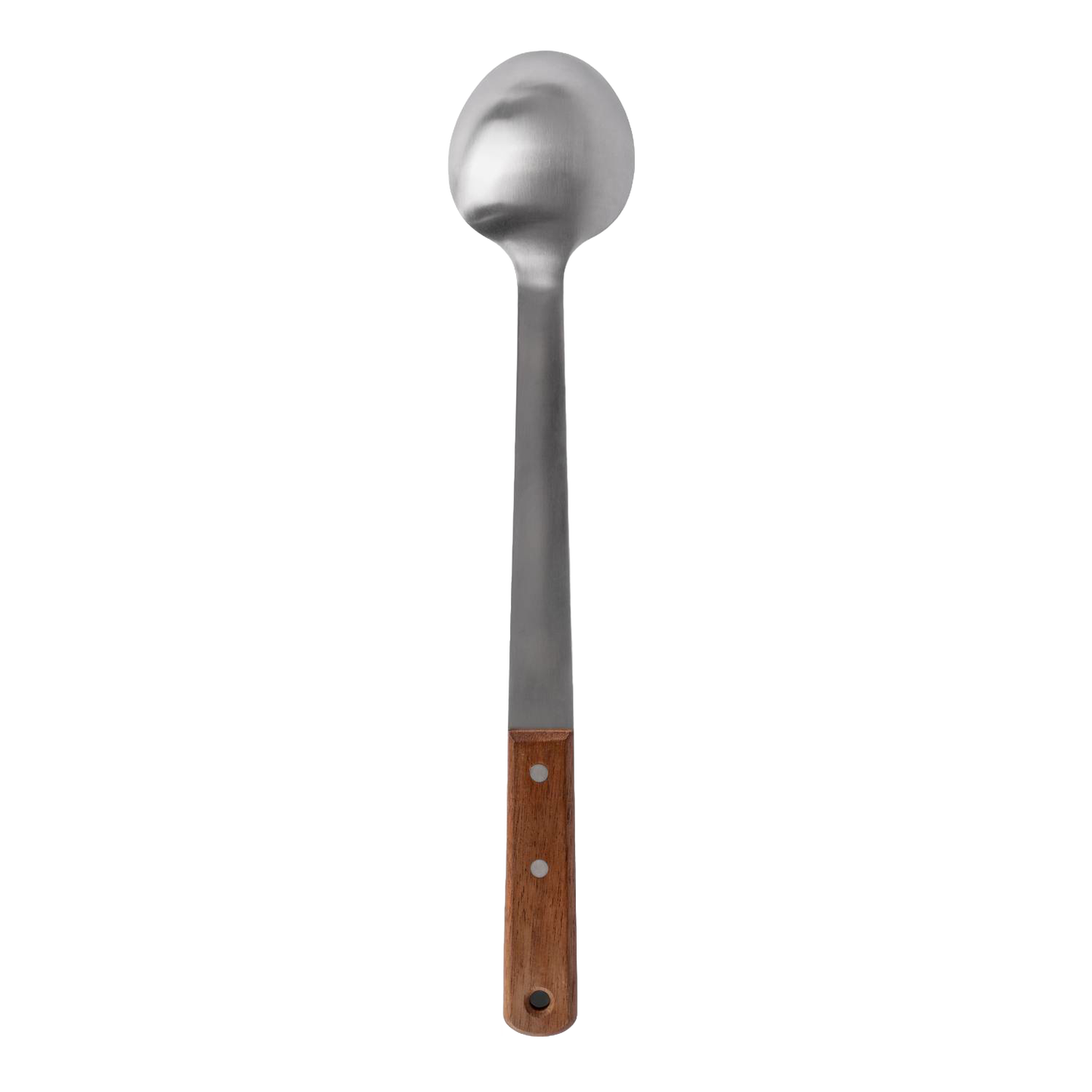 Long stainless steel serving spoon with sturdy wooden handle, perfect for outdoor meal portioning in Farm, Garden & Tool, Kitchen & Food, Camping, Storage and Serving, Best Sellers, Promo Eligible collections.