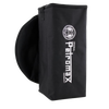 Durable black ripstop fiber transport bag with padded reinforced walls and large logo, designed for secure storage of lamps and reflectors, ideal for camping and outdoor use.