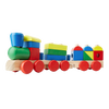 Bright wooden stacking train with detachable cars featuring colorful geometric blocks designed for toddlers, part of Toys, Books & Games, Children's Toys, Indoor Play, Wooden Toys, and Best Sellers collections.