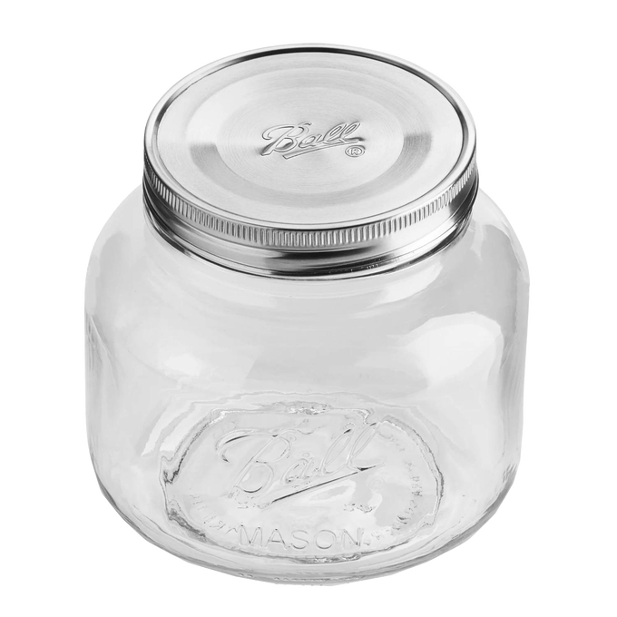 Handcrafted large glass storage jar with an airtight stainless steel lid, designed for versatile use in Home & Decor, Kitchen & Food, Household Helpers, and Storage and Serving collections.