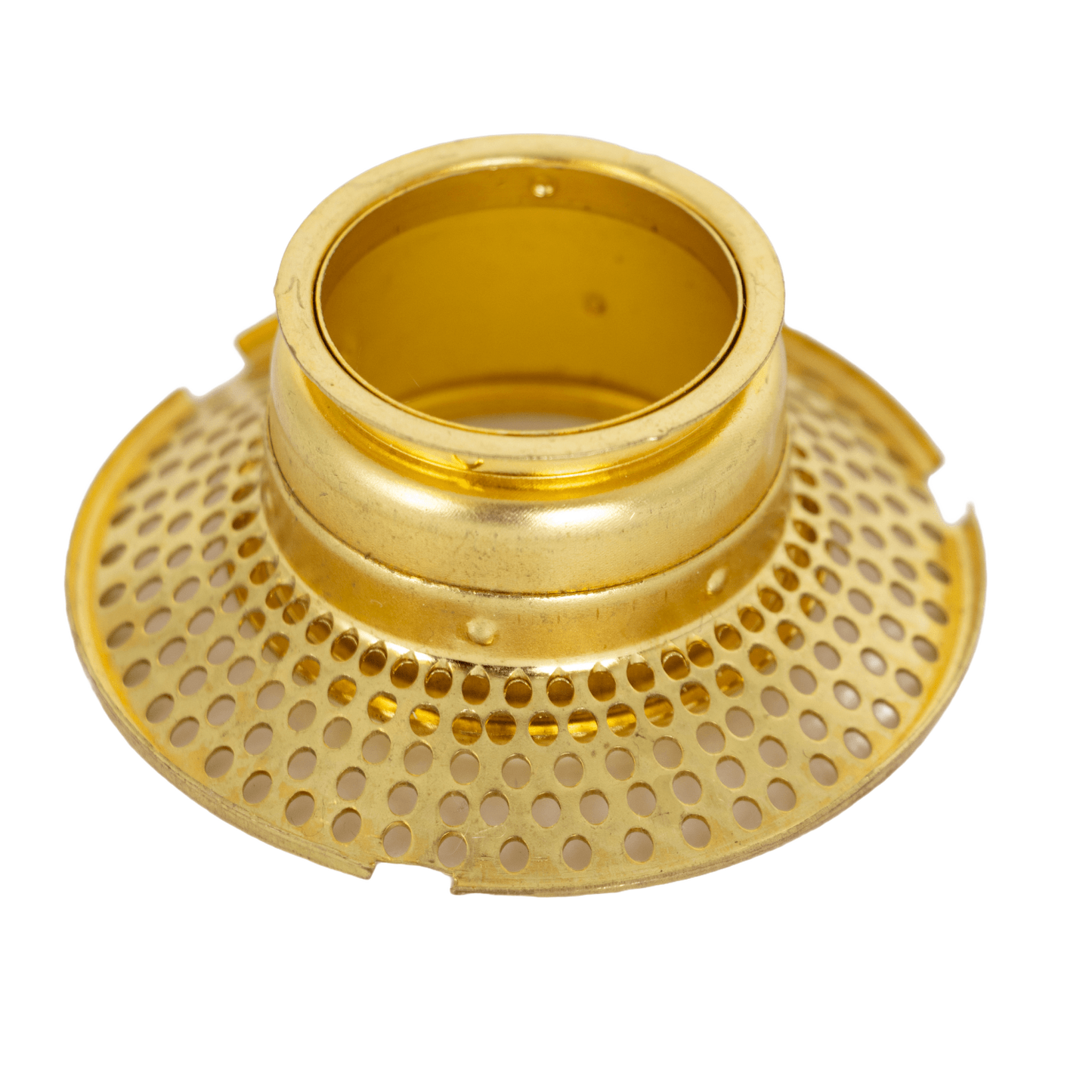 Handcrafted brass outer wick tube featuring a perforated design, compatible with popular oil lamp burners, ideal for Lamps & Lighting, Parts and Accessories, Wicks and Mantles, Best Sellers, and Promo Eligible collections.
