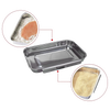 Linkable stainless steel breading pans designed to keep flour, egg, and bread crumbs separate for mess-free breading, perfect for Kitchen & Food and Cookware collections.