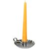 Handcrafted USA made square beeswax taper candle in warm honey tone, sitting in a simple metal candle holder, perfect for lamps, candles, and best sellers collections.