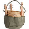 Durable canvas garden bucket with multiple exterior pockets holding wooden-handled gardening tools, designed for Farm, Garden & Tool, Garden Accessories, and Best Sellers collections.