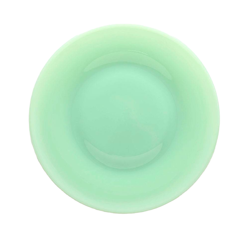 Handcrafted pale green glass plate with a smooth, glossy finish, made in the USA and perfect for Kitchen & Food, Storage and Serving, USA Made, and Best Sellers collections.