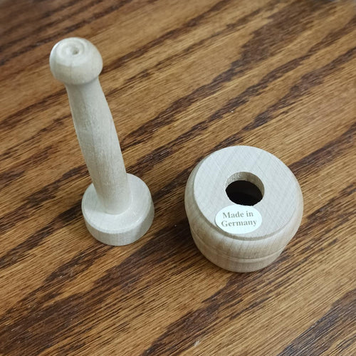 Small carved hardwood butter mold from Germany with finely sanded finish, designed for Kitchen & Food, Specialty Equipment, Making Butter, Best Sellers, and Promo Eligible collections.