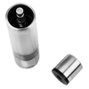 Stainless steel one-hand salt mill with removable top for easy filling, designed for effortless grinding, featured in Kitchen Gadgets and Accessories collections.