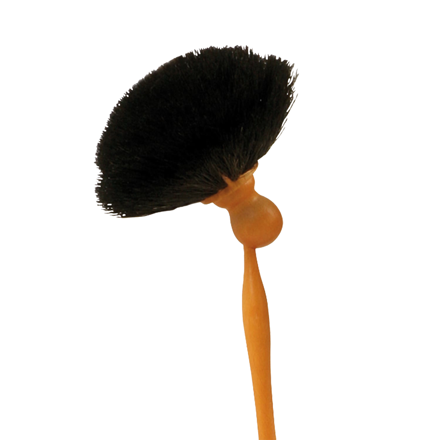 Handcrafted cobweb broom with soft horsehair bristles and a waxed beechwood handle, designed for easy corner cleaning in Home & Decor and Household Cleaning collections.
