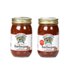 Pair of handcrafted jars of apple butter barbeque sauce in original and spicy chipotle flavors, made in USA, featured in Farm, Garden & Tool, Kitchen & Food, Apple Harvest Supplies, Food, Pantry, USA Made, Best Sellers, and Promo Eligible collections.