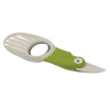 Compact avocado prep tool with a folding plastic blade, serrated pit remover, and slicer, ideal for food prep and kitchen gadgets in Farm, Garden & Tool and Cooking Helpers collections.