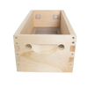 Handcrafted wooden hive topper box with ventilation holes, designed to control moisture and protect bees during winter, made in USA, Amish made, ideal for beekeeping supplies.