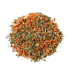 A loose pile of dried diced carrots, celery, and onion pieces in natural colors, ideal for pantry storage, emergency supplies, and use in Farm, Garden & Tool and Kitchen & Food collections.