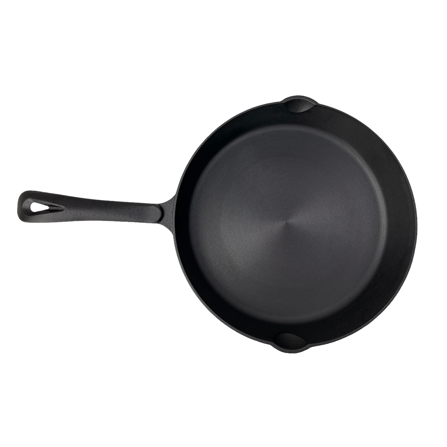 Handcrafted nitrogen hardened cast iron skillet with smooth, stick-resistant surface and dual pouring spouts, featured in Kitchen & Food, Cookware, Cast Iron, Best Sellers, and Promo Eligible collections.