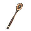 Handcrafted pakkawood spoon with distinctive concentric color rings in natural wood tones, sturdy and heat resistant, perfect for Kitchen & Food and Kitchen Gadgets collections.