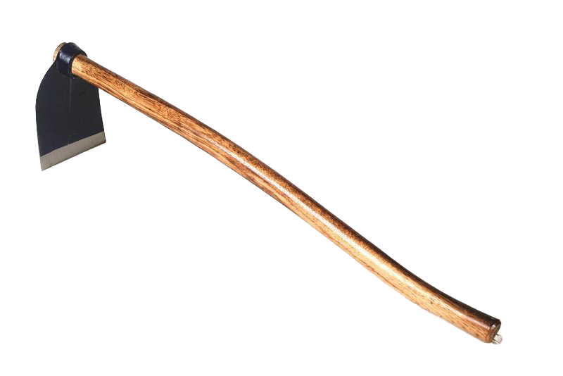 Handcrafted European-style grape hoe with a hardened, forged steel blade and a long wooden handle, designed for efficient weeding and cultivating, featured in Farm, Garden & Tool collections.