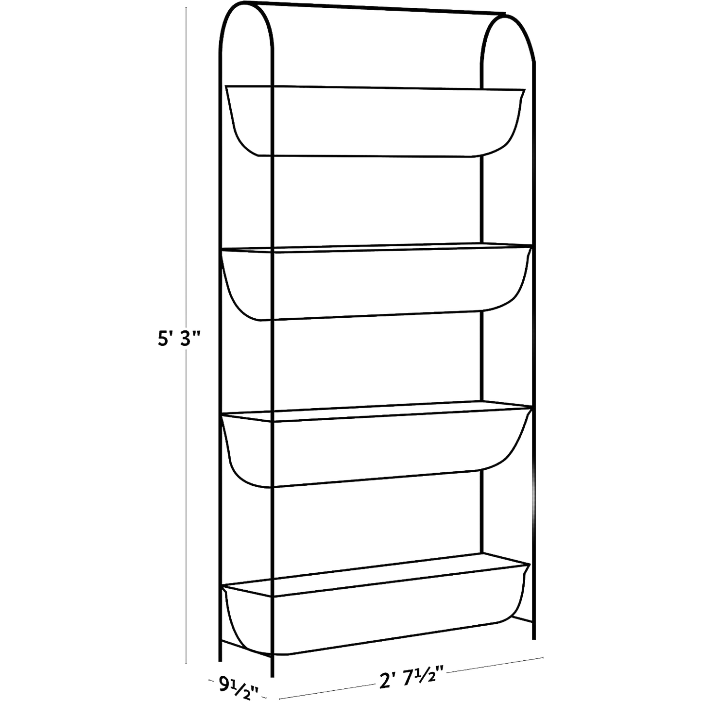 Tall fabric balcony garden planter with four deep tiers for growing vegetables and herbs, designed for small spaces, ideal for Farm, Garden & Tool and Garden Accessories collections.