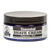 Blue glass jar of handcrafted unscented shave cream in a 5.5 fl oz container, made in USA, featured in Health & Wellness, Grooming and Personal Hygiene, and Best Sellers collections.