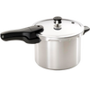 Handcrafted aluminum pressure cooker with a glossy finish and black ergonomic handle, designed for fast, efficient cooking, featured in Kitchen & Food, Cookware, Pots and Pans, Best Sellers, and Promo Eligible collections.