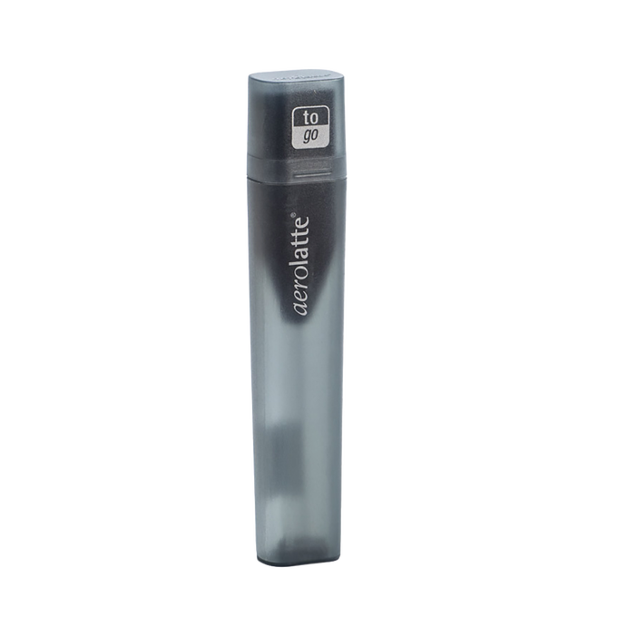 Compact handheld milk frother in a sleek dark gray case with "to go" label, designed for creamy frothing and versatile kitchen use, featured in Kitchen & Food and Best Sellers collections.