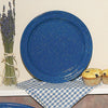 Handcrafted royal blue speckled enamelware plate with porcelain coating, weather resistant and easy to clean, ideal for Farm, Garden & Tool, Kitchen & Food, Camping, Dinnerware, Best Sellers, and Promo Eligible collections.