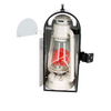Handcrafted Amish-style oil lantern with protective metal carriage box featuring a hinged door, designed for lamps, camping, emergency supplies, and outdoor use.