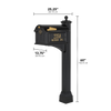 Handcrafted black and gold personalized mailbox with monogram and street address, featuring elegant detailing and sturdy design, made in USA for Home & Decor and Mailboxes collections.