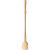 Large wooden sauerkraut stomper made of smoothly sanded poplar with a long handle, handcrafted in the USA, ideal for food preservation and homesteading tasks.