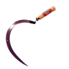 Handcrafted grass sickle featuring a fine Austrian steel curved blade with a hand-ground edge and smooth hardwood handle, designed for farm, garden, and lawncare tasks.